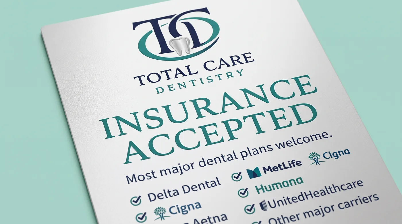 Insurance accepted at Total Care Dentistry
